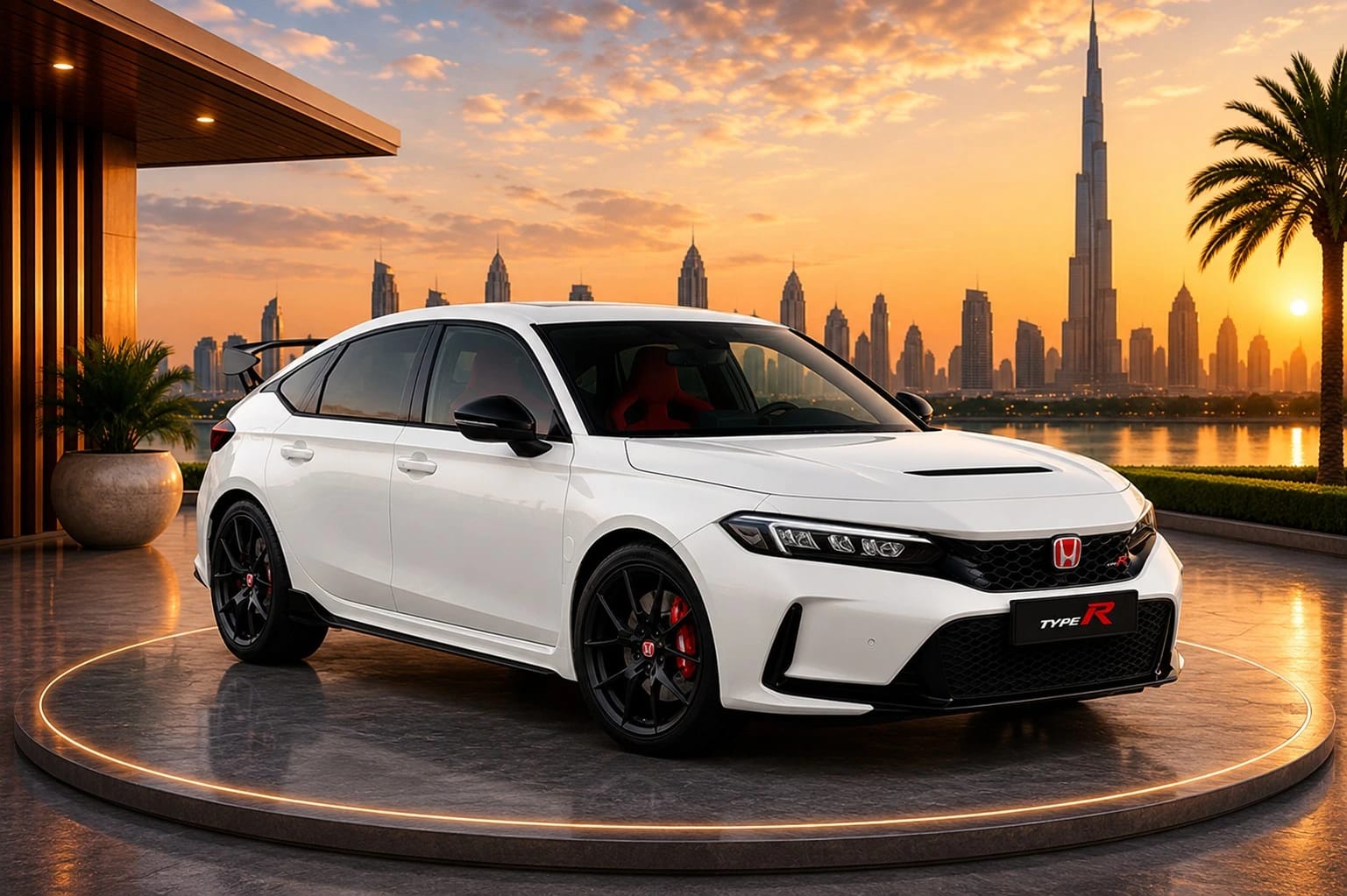 Honda Civic sedan used for shared and private car lift bookings in the UAE
